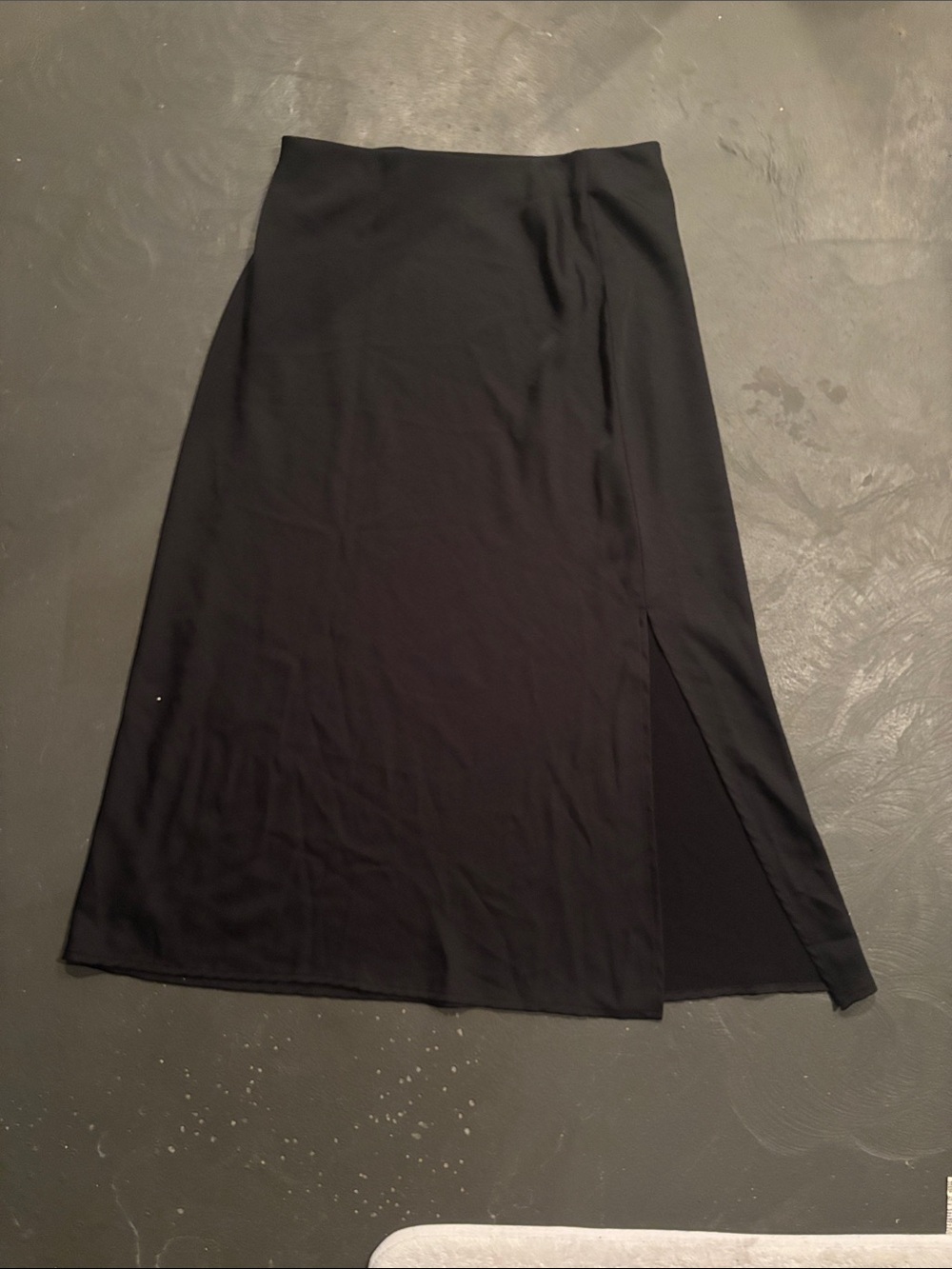 a new day Black Midi Skirt with Side Slit Detail